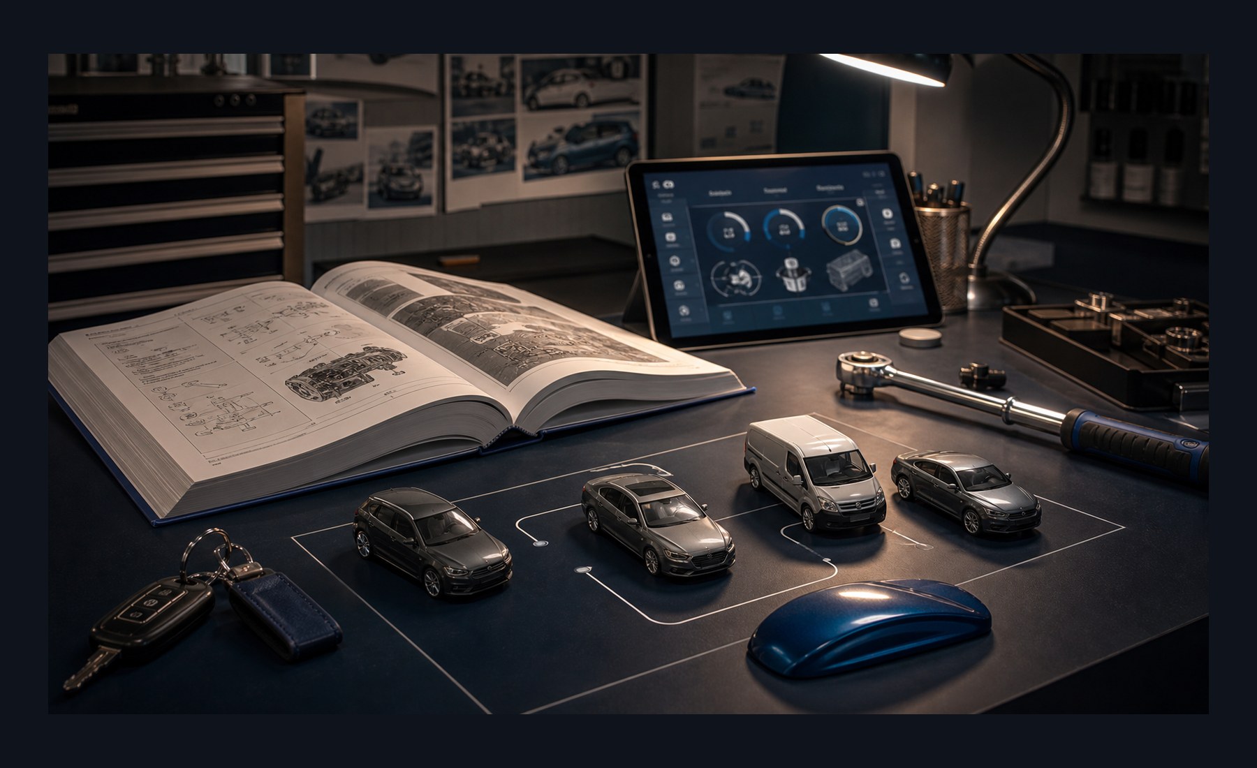 Редакционный стол Ford-Manual с мануалами и диагностикой